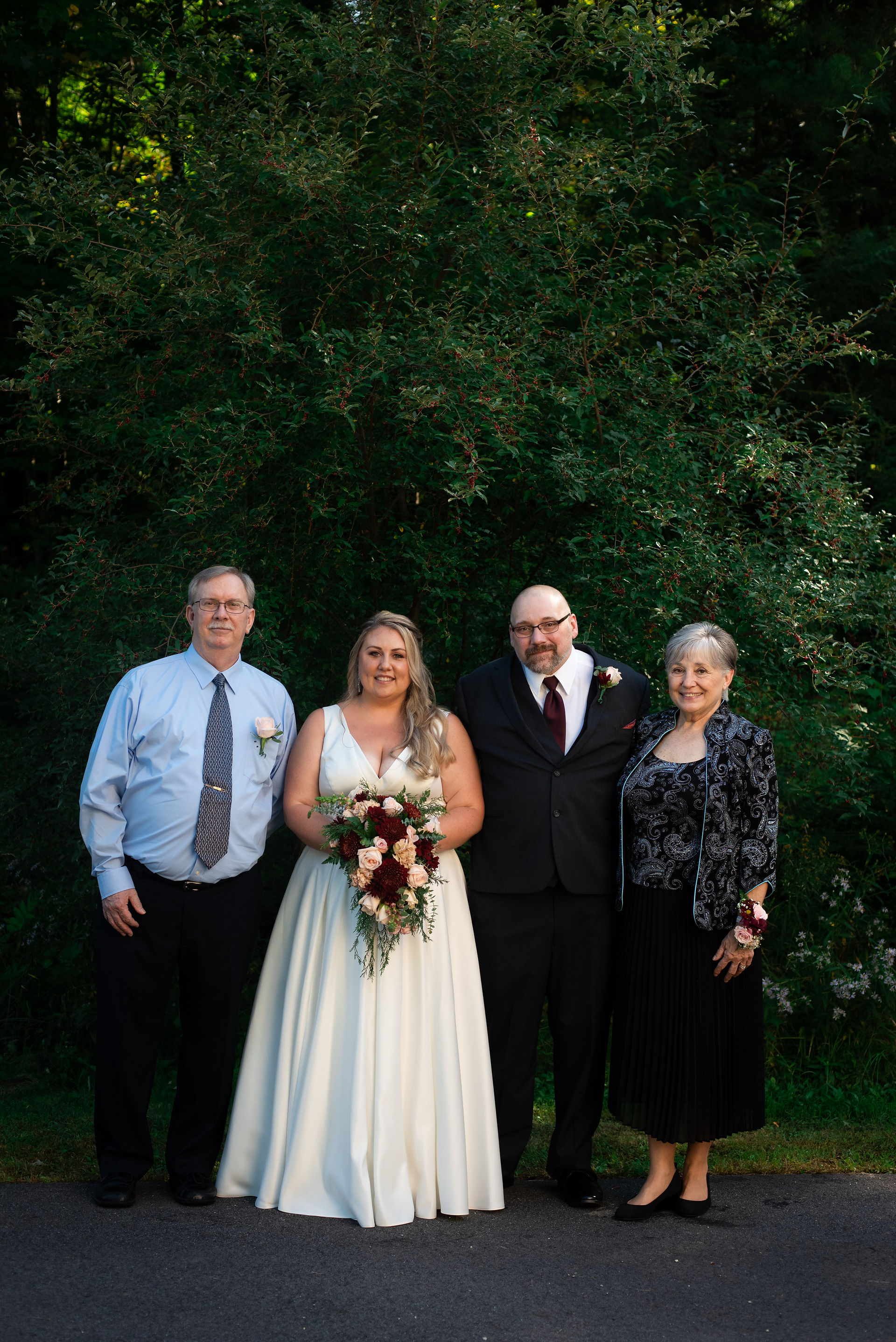 An intimate backyard wedding in Hillsboro, New Hampshire