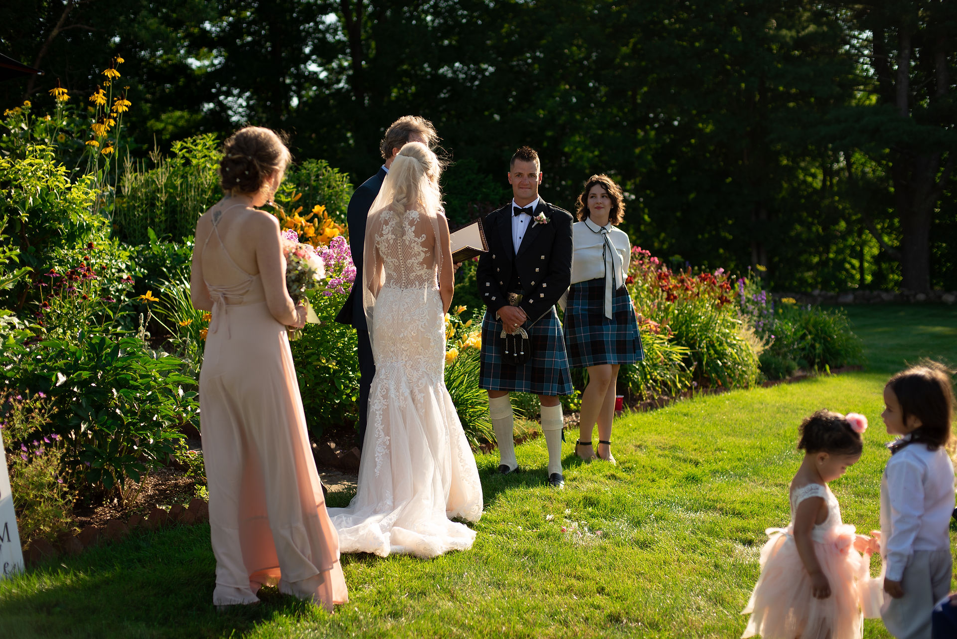 Elegant Backyard Wedding Packed with Personality in Kensington, New Hampshire