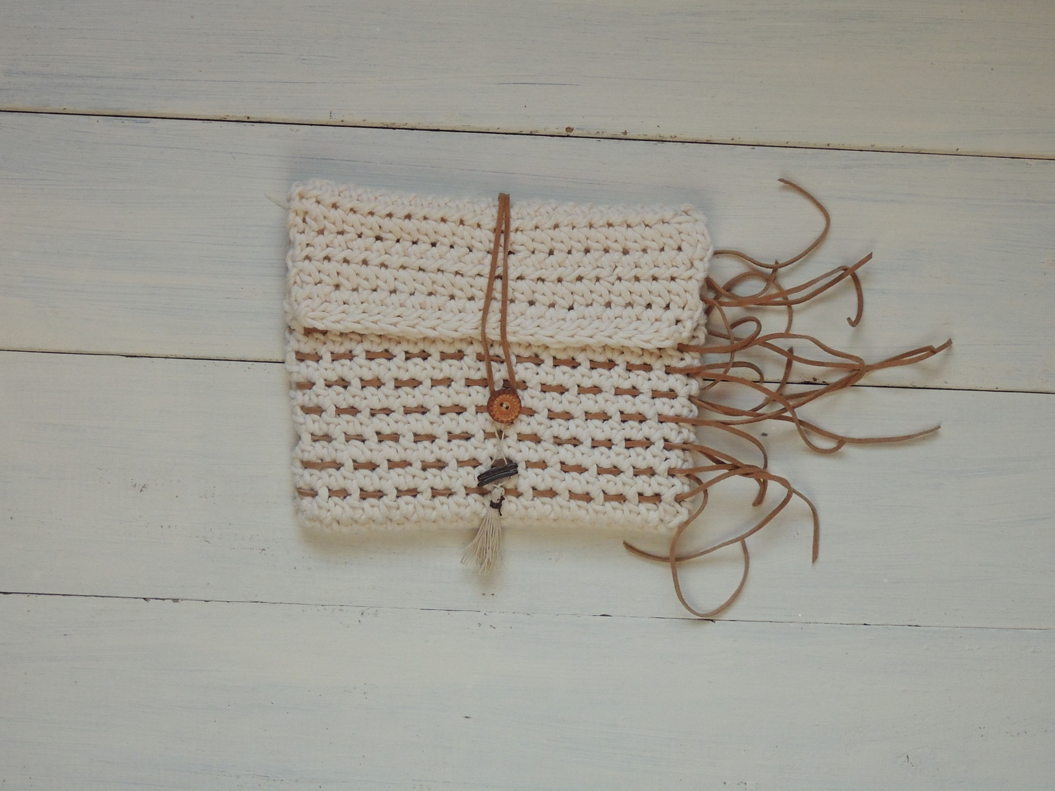 leather fringes clutch