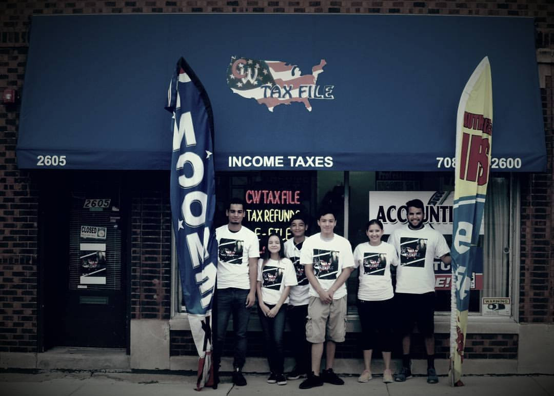 Cw tax file inc professional income taxes preparation cook county