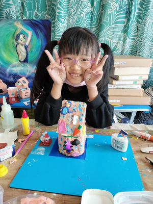 2022・12月テラコッタ粘土のキャンドルライト