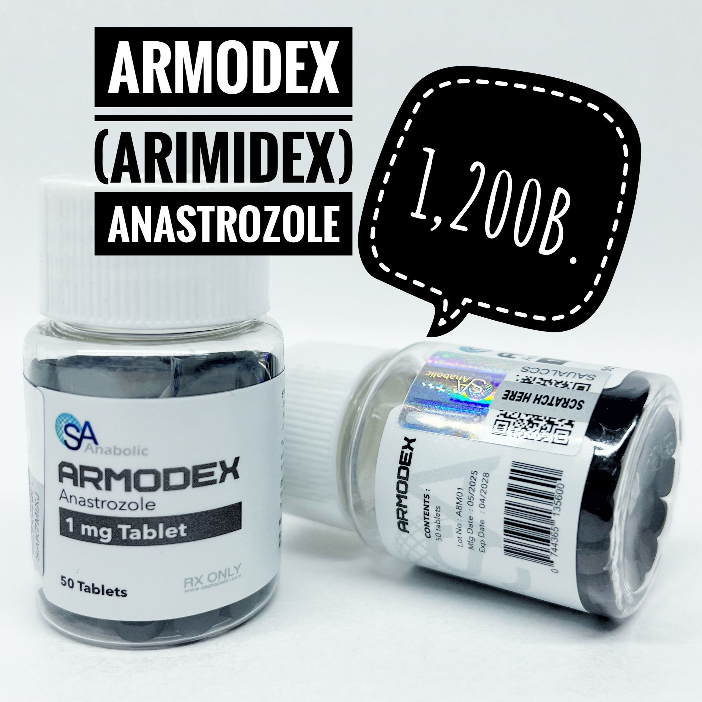 Anastrozole (arimidex) 1mg./50tabs.