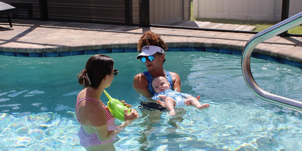 Babies and toddlers private swim lesson
