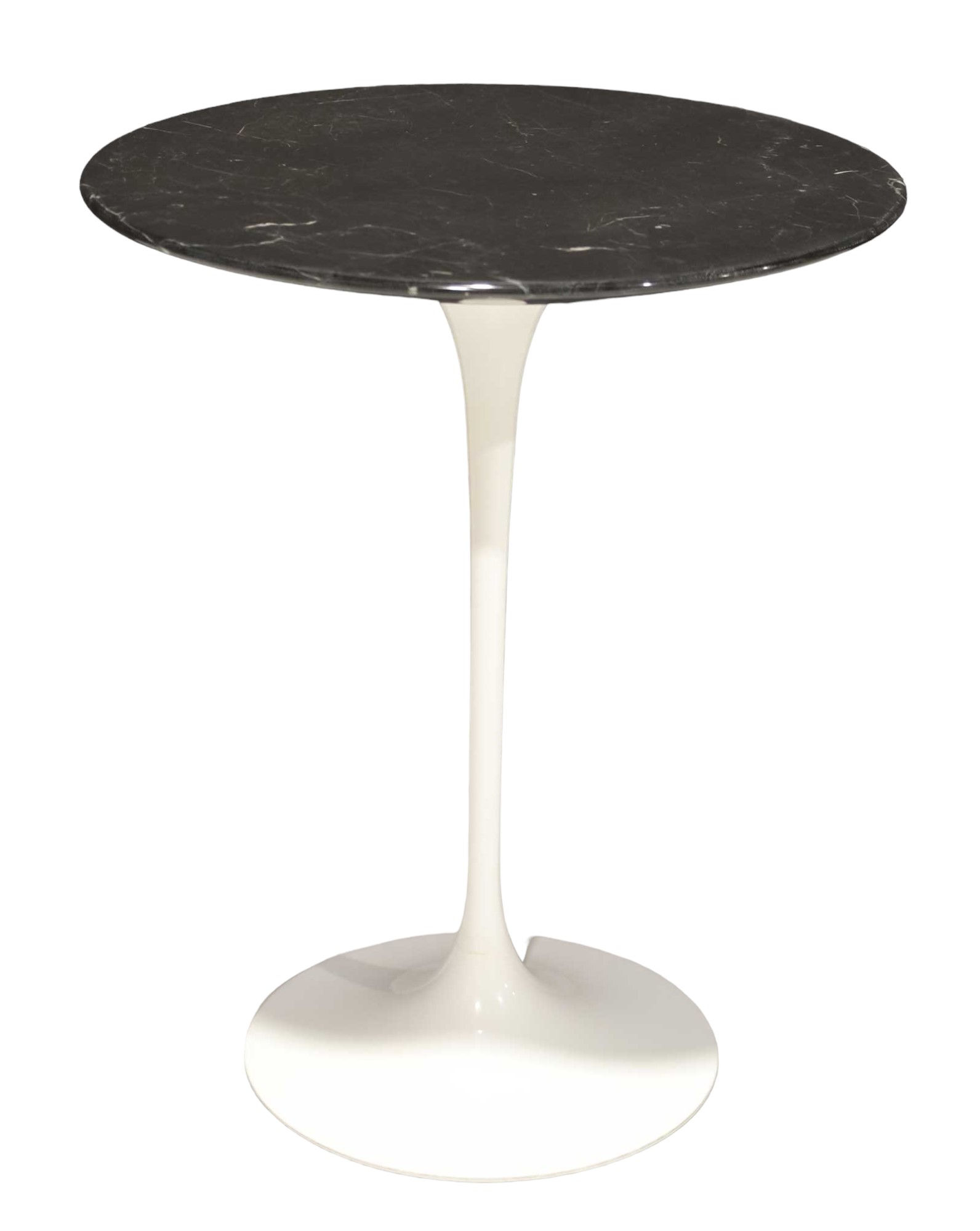 Eero Saarinen for Knoll Knoll Tulip Table with Black Marble Top and White Base