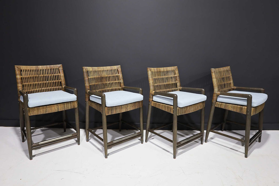 Set of Four Palacek "Navarro" Counter Height Bar Stools