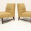Thumbnail: Pair of Edward Wormley for Dunbar Slipper Chairs in Gold Color Upholstery