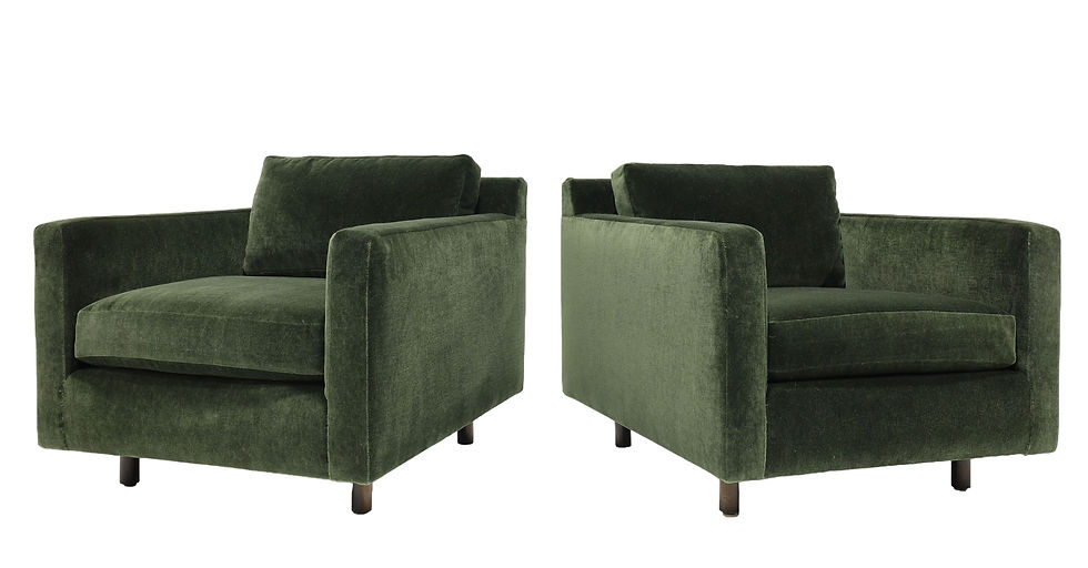 Harvey Probber Lounge Chairs in Mohair Mid Century Design circa20c modern 20c