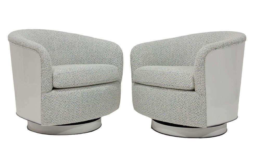 Pair of Milo Baughman Tilt/Swivel Lounge Chairs circa20c  lead