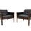 Thumbnail: Hans Wegner Model AP 62 Lounge Chairs in Rosewood and Black Leather