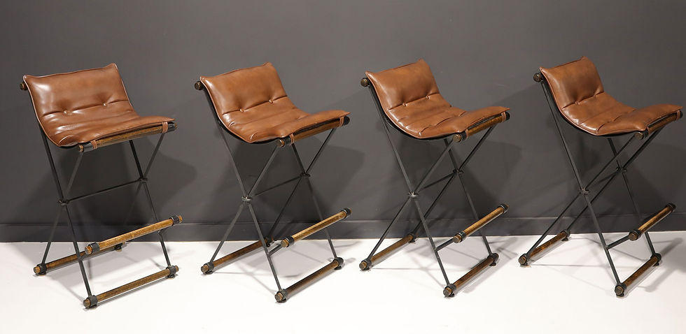 Cleo Baldon Style Bar Stools in Leather