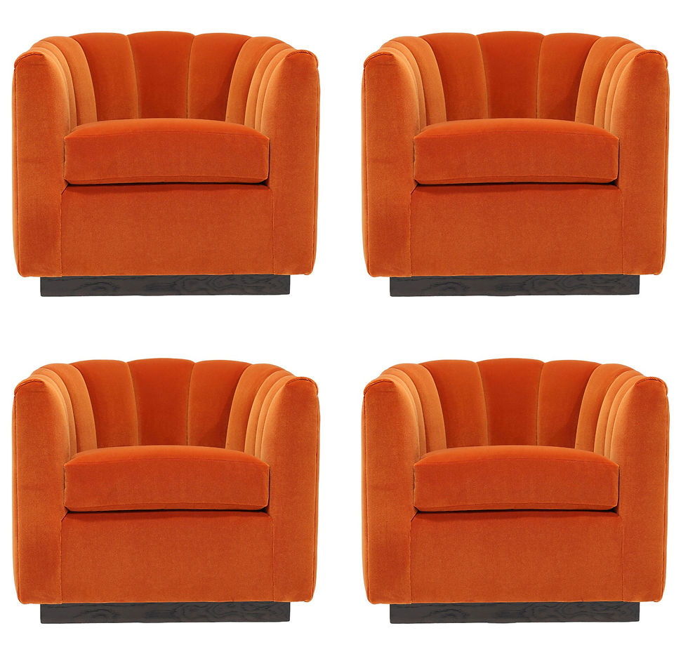 Four Channel Back Swivel Chairs Circa20c Design lead 4