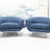 Thumbnail: Milo Baughman 1970s Lounge Chairs in Blue Upholstery by Donghia
