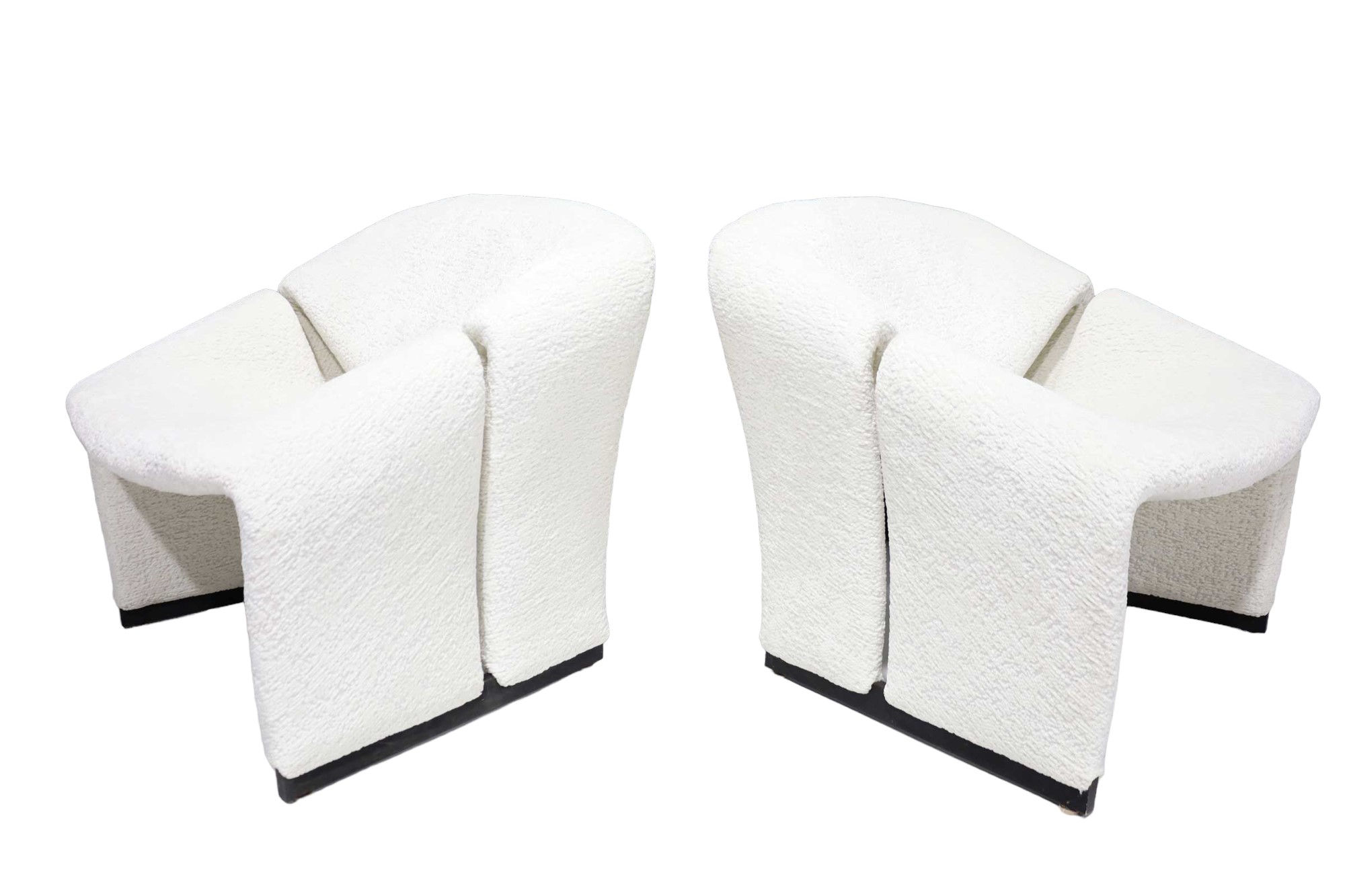 Pair of Early F580 Groovy Chairs by Pierre Paulin for Artifort, 1960s, in White