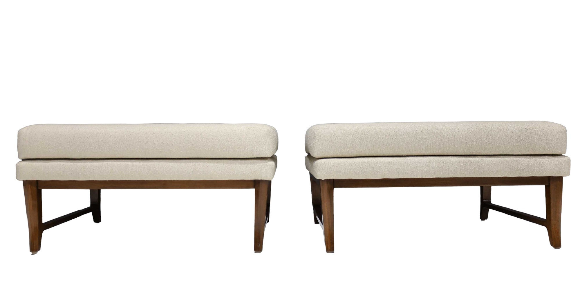 Pair of Edward Wormley for Dunbar Janus Collection Ottomans