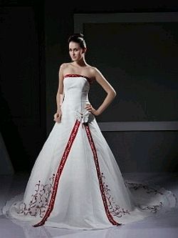 Vestidos de novia con aplicaciones en rojo Clearance