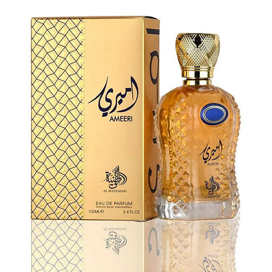 Frasco e embalagem do perfume árabe masculino Ameeri Eau de Parfum 100ml