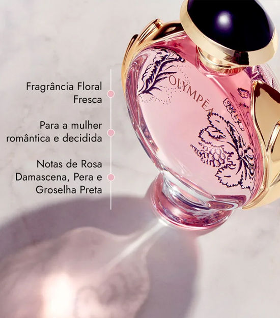Miniatura: Frasco do Perfume Feminino Olympéa Blossom Paco Rabanne EDP com descrição das notas olfativas para mulheres românticas e deli