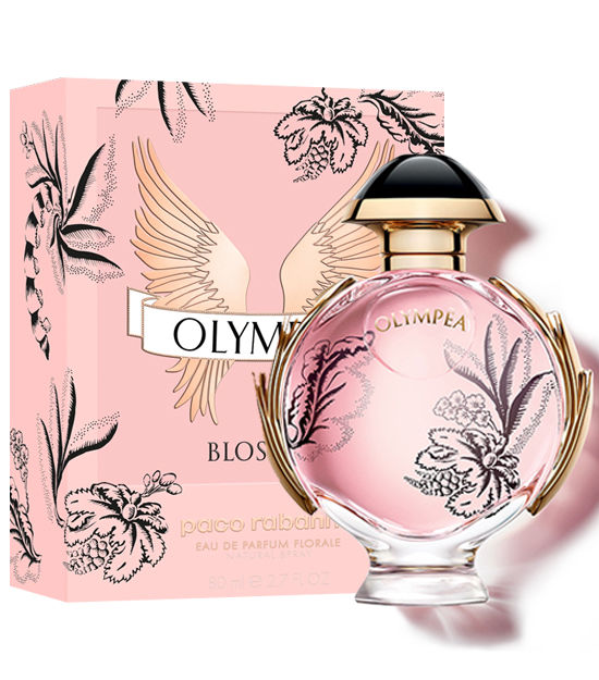 Miniatura: Embalagem Caixa e Frasco do Perfume Feminino Olympéa Blossom 80ml Paco Rabanne EDP