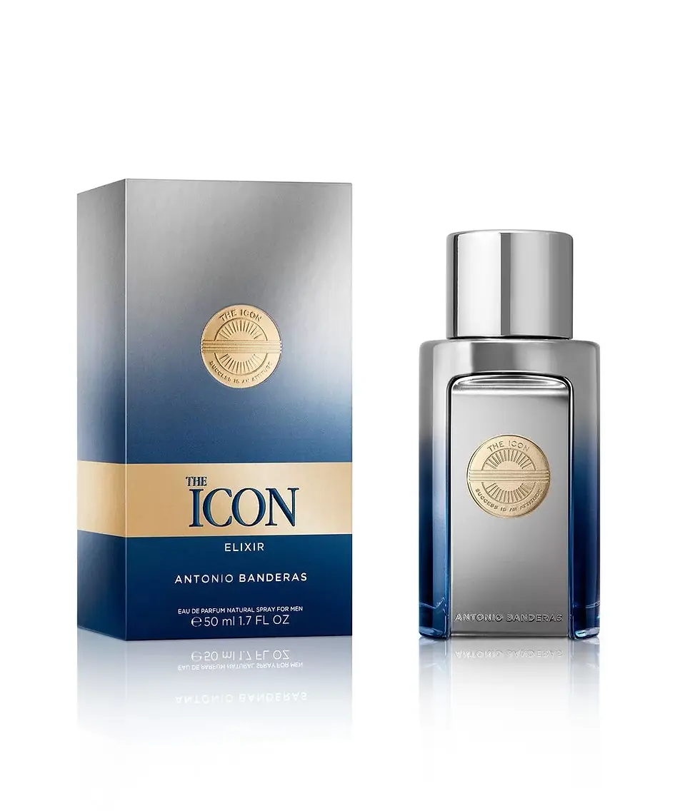 Miniatura: Caixa e frasco do perfume masculino The Icon Elixir 50ml de Banderas vendido por dayclo