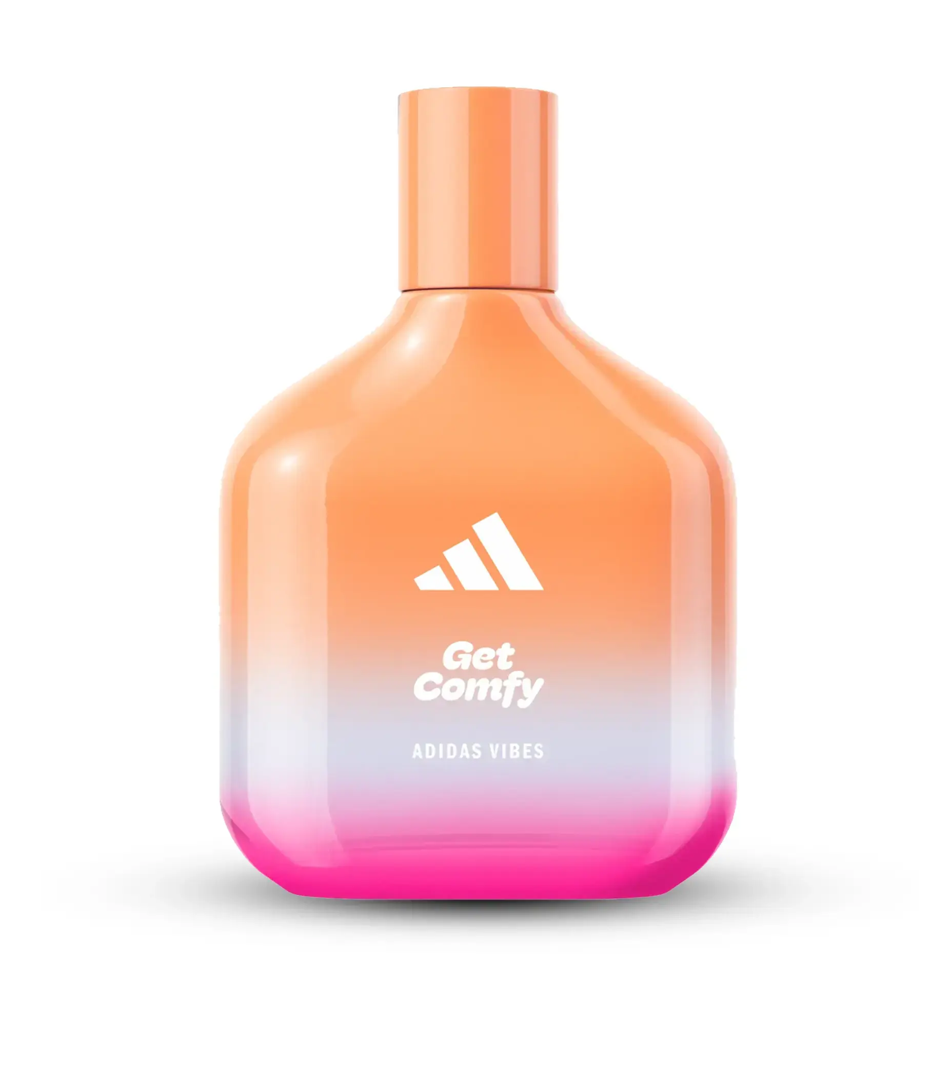 Frasco do perfume adidas vibes Get Comfy unissex com frasco rosê lilas e pink 100ml vendido e entregue por Dayclo Brasil
