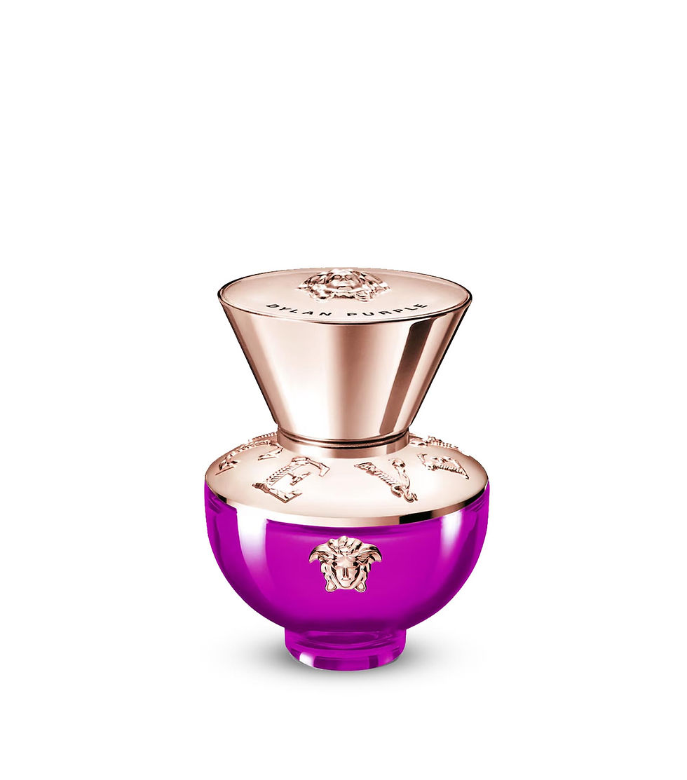 Miniatura: Frasco 30ml em tom púrpura do perfume Versace Purple Femme com detalhes dourados e logotipo da Medusa.