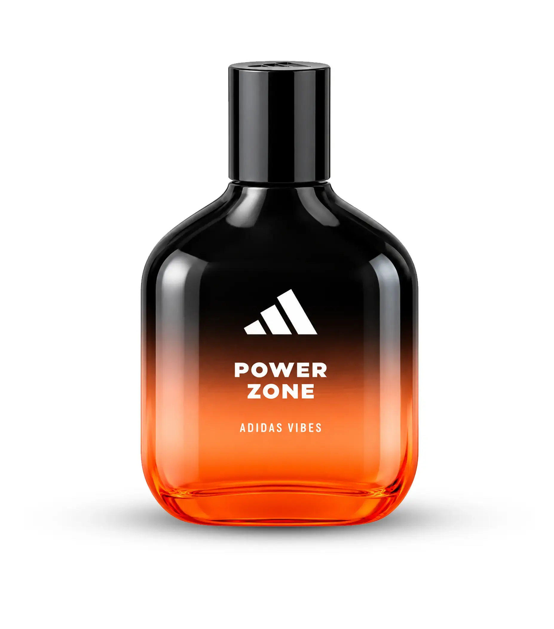 Frasco do perfume adidas vibes Power Zone unissex com frasco preto e laranja 100ml vendido e entregue por Dayclo Brasil