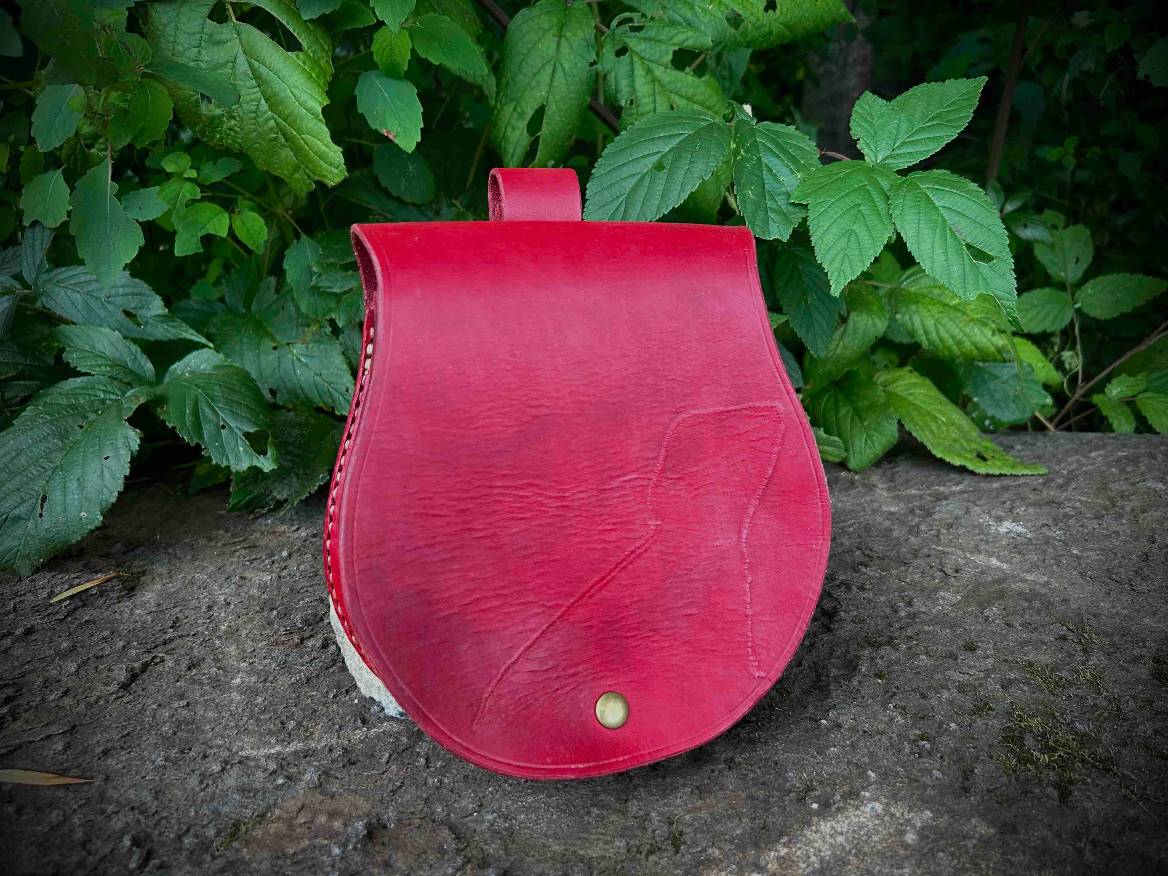 Medium Lyre Pouch - Scarred Red