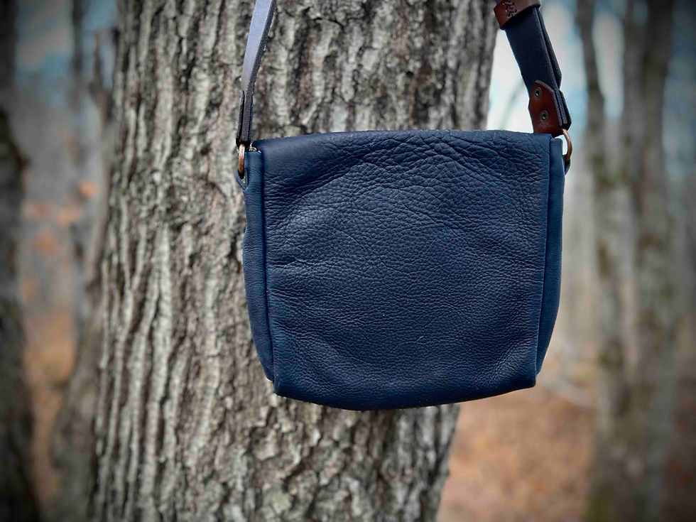 Thumbnail: Forester Crossbody - Blue & Brown Triquetra