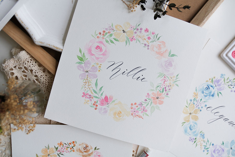Thumbnail: 【Custom Artwork】Personalized Floral Wreath