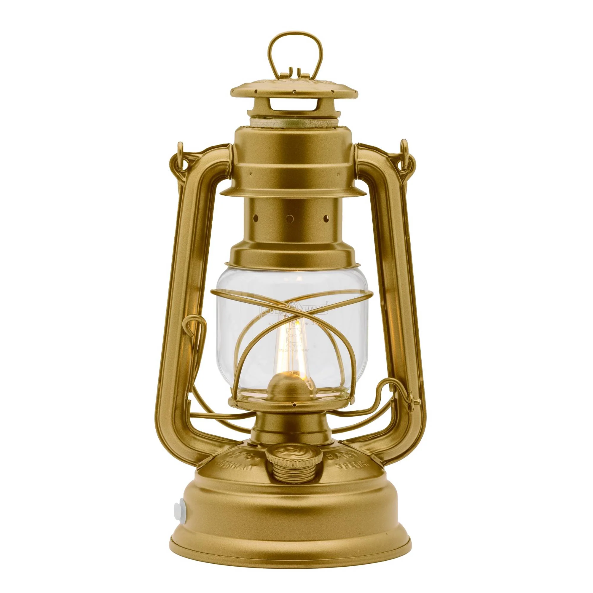 LED Laterne Feuerhand Baby Special 276, Gold