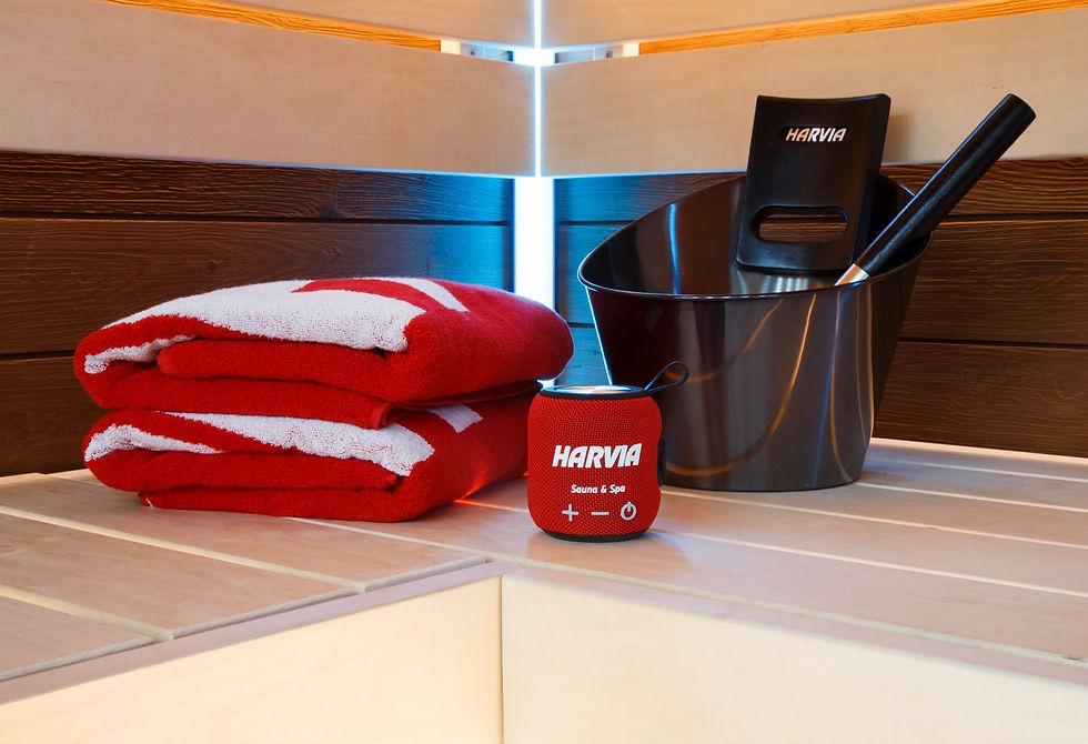 Miniaturbild: Harvia Wasserdichter Bluetooth Lautsprecher, rot