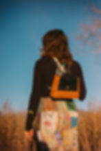 Thumbnail: Black Leather Rattan Backpack