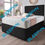 Thumbnail: Plush Velvet Divan Bed Set Memory Foam Mattress and Button Headboard