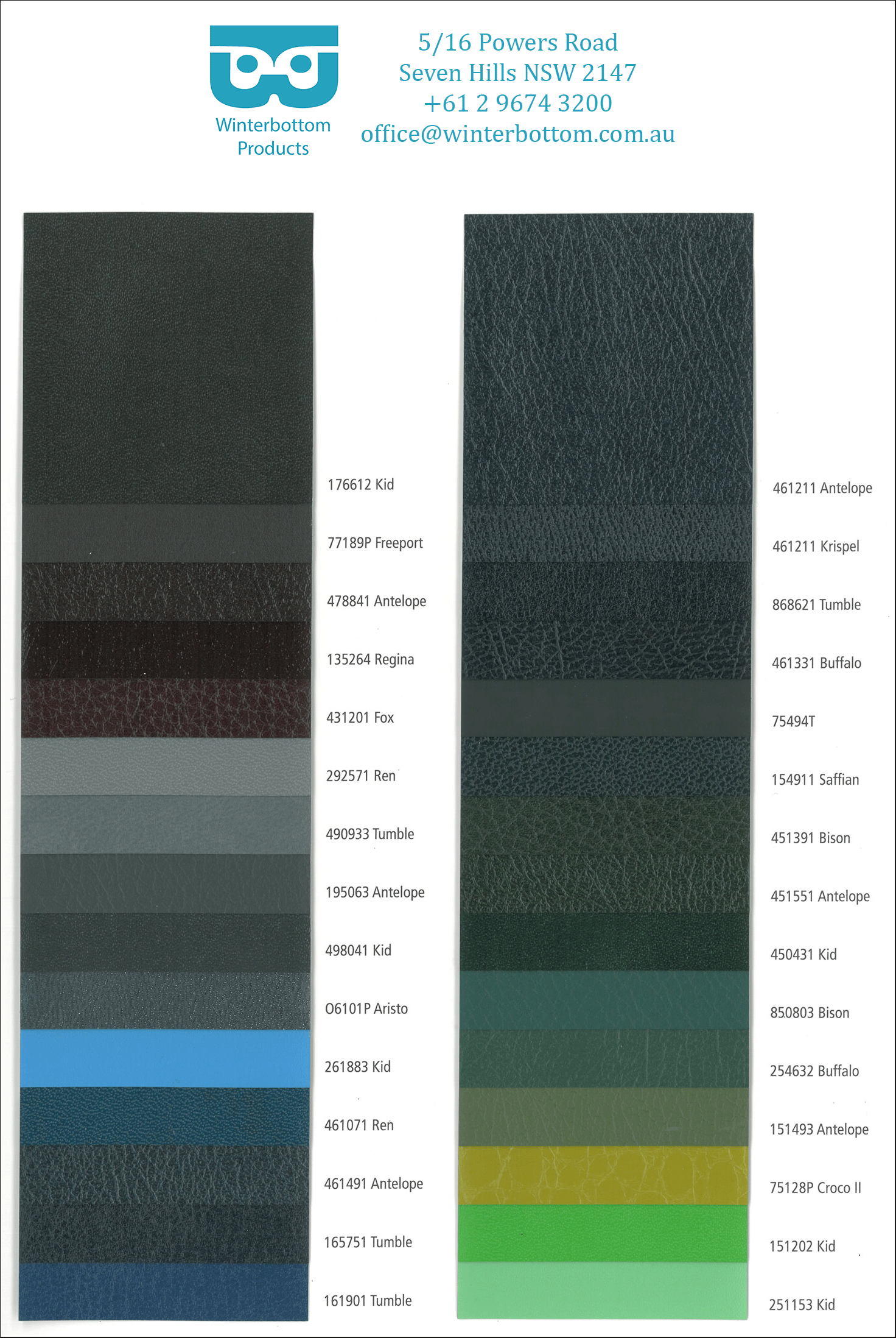 Cabra Bonded Leather Grains