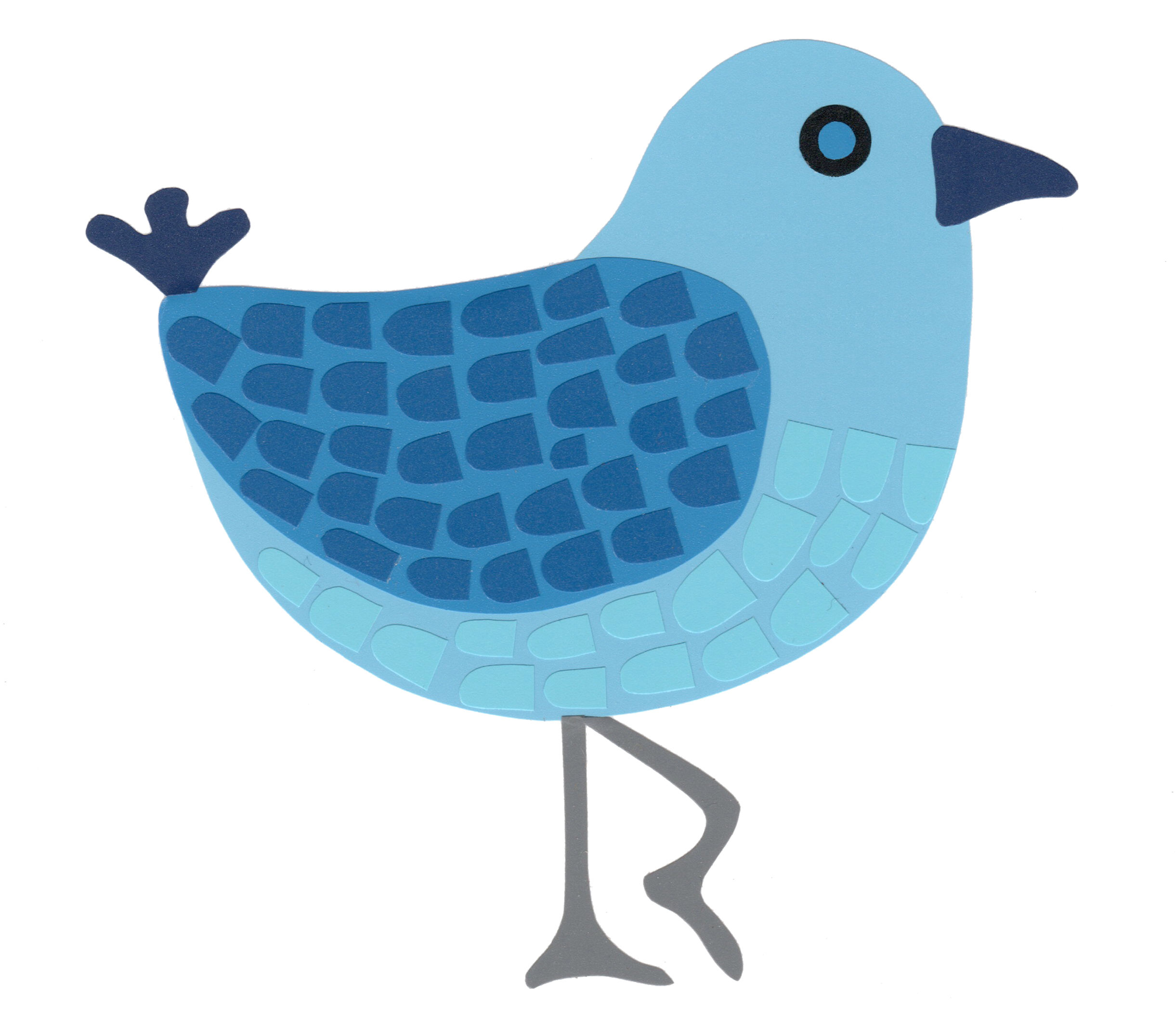 Blue-gray Tanager - original collage