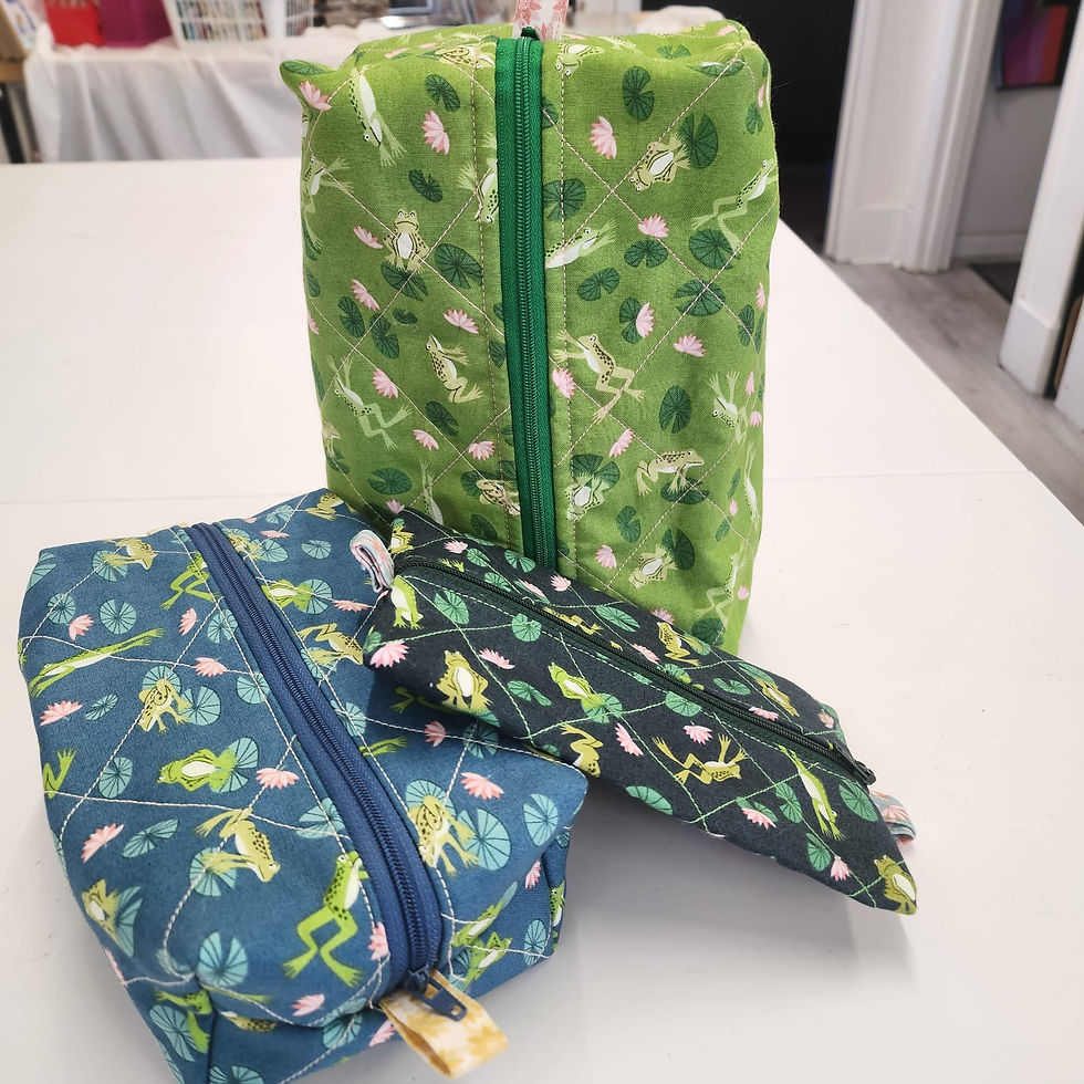 Thumbnail: Zipped Box Pouches - set of 3
