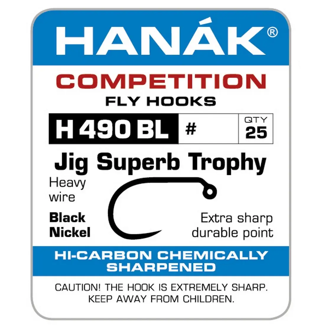 Barbless Hooks HANAK Competition H 490 BL Jig Superb Trophy