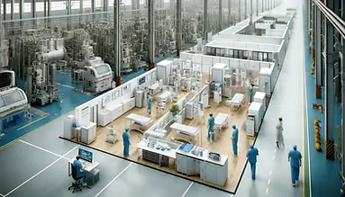 DALL·E 2024-05-31 11.22.32 - The construction and setup of a modern medical clinic inside