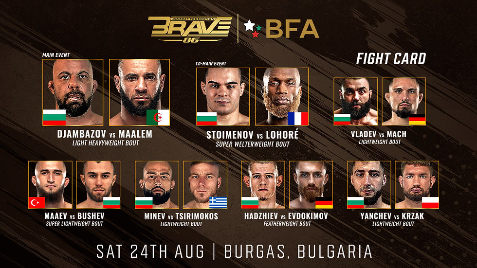 BRAVE CF 86 Fight Card