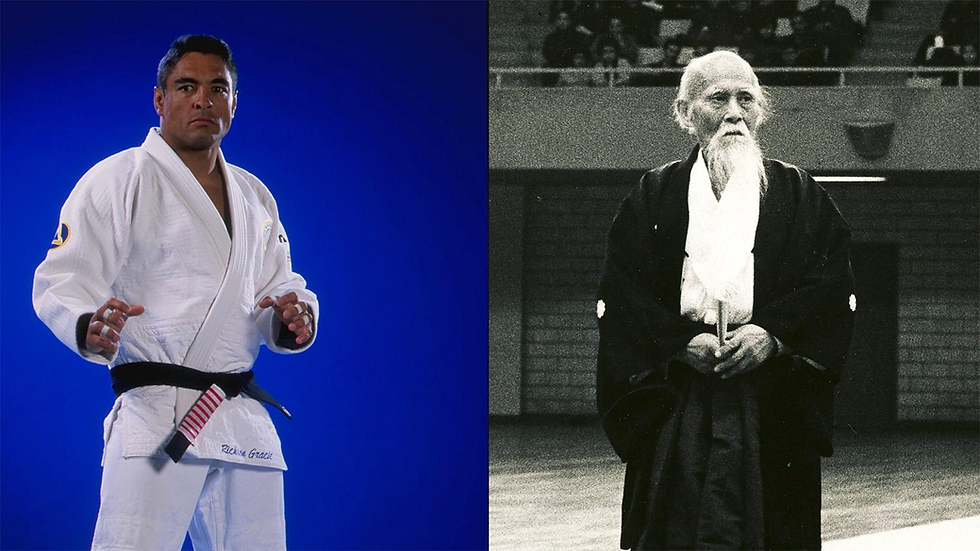 Morihei Ueshiba and Rickson Gracie