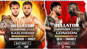 Two World Title Fights Headline Two Consecutive Weeks of Must See Bellator Champions Series Action on September 7th and 14th