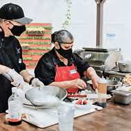 outdoor cooking with chefs