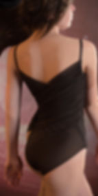Thumbnail: GRÈS draped cache coeur leotard - CHOCOLATE