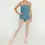 Thumbnail: Pull-on Micro Romper Slate Blue