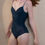 Thumbnail: GRÈS draped cache coeur leotard - BLUE MARINE