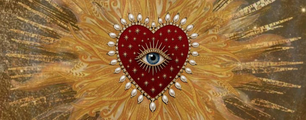 coeur rouge avec oeil