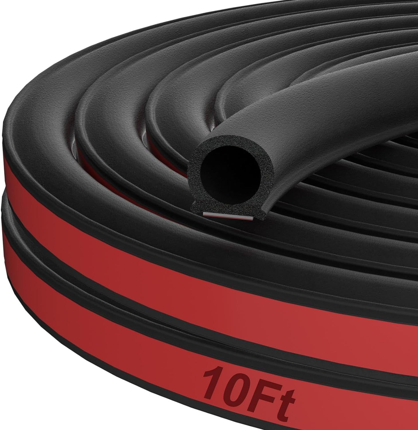 10 Ft Rubber Weather Stripping Door Seal, D Shaped Automotive Weather Stripping,