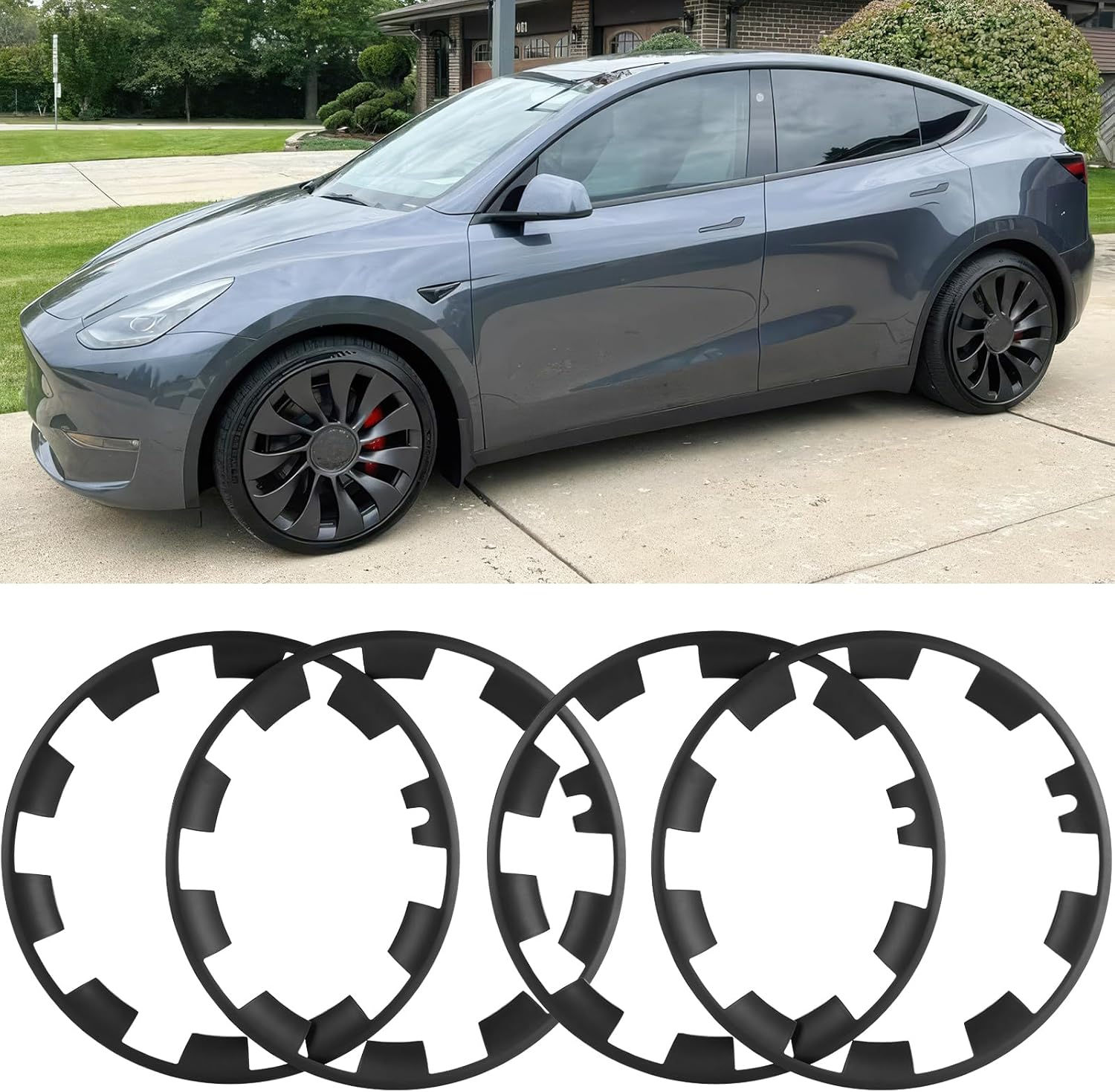20 Inch Rim Protector Compatible with Tesla Model Y 2020-2024, Set of 4 Wheel Ri