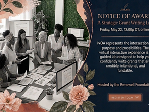 Notice of Award: A Strategic Grant Writing Lab