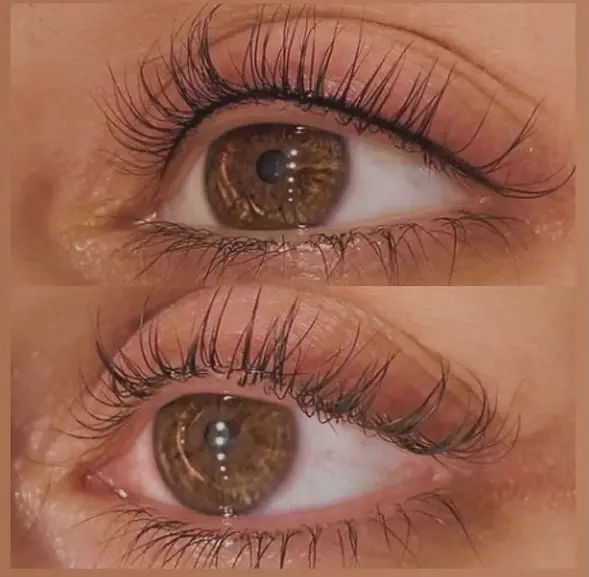 Subtle lash line enhancement before and after for natural eye definition